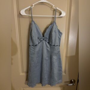 Elegant Blue Mini Dress